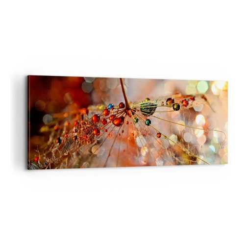 Schilderen op canvas - Geregen op een spinnendraad - 100x40 cm