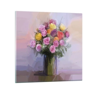 Schilderen op glas - Ingehouden schoonheid - 60x60 cm