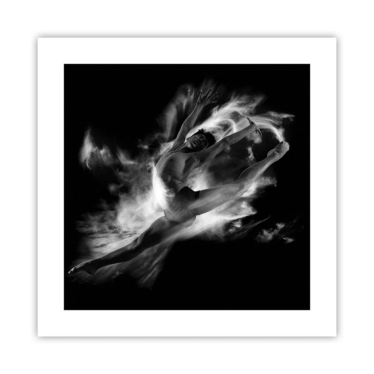 Poster - Vast tijdens de vlucht - 40x40 cm