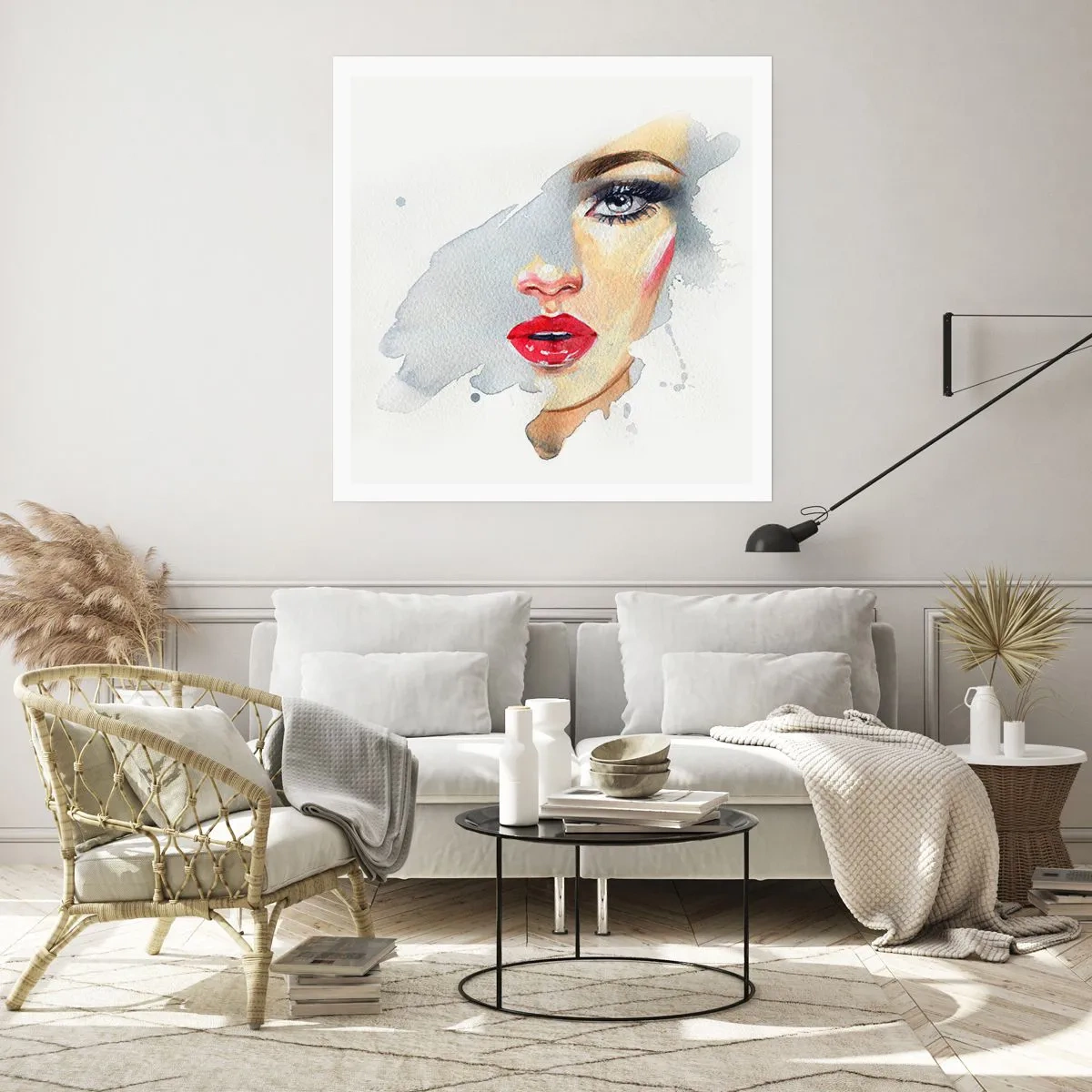 Poster - Weerspiegeld in een druppel water - 60x60 cm