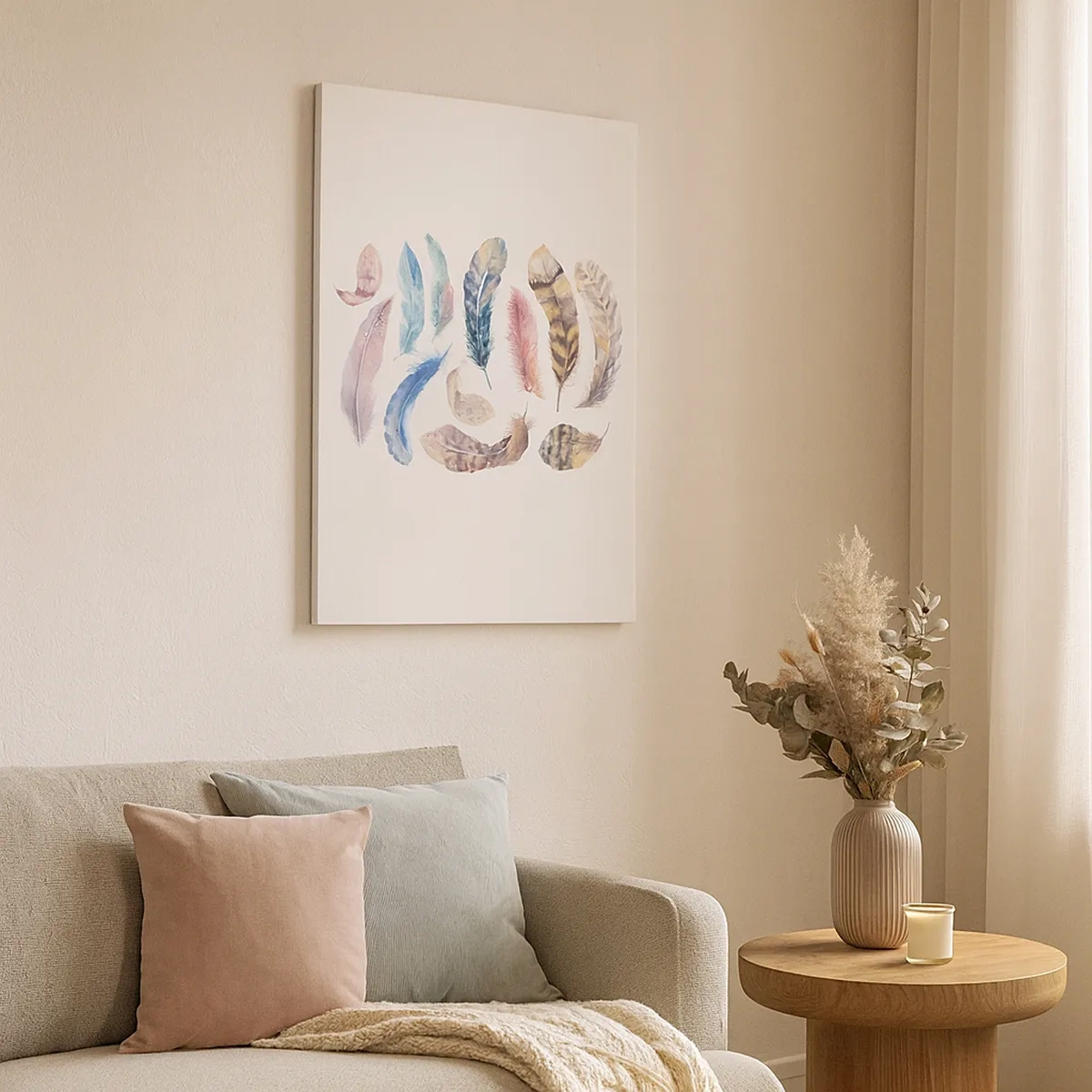 Schilderen op canvas - Licht, bont en veelkleurig - 50x70 cm