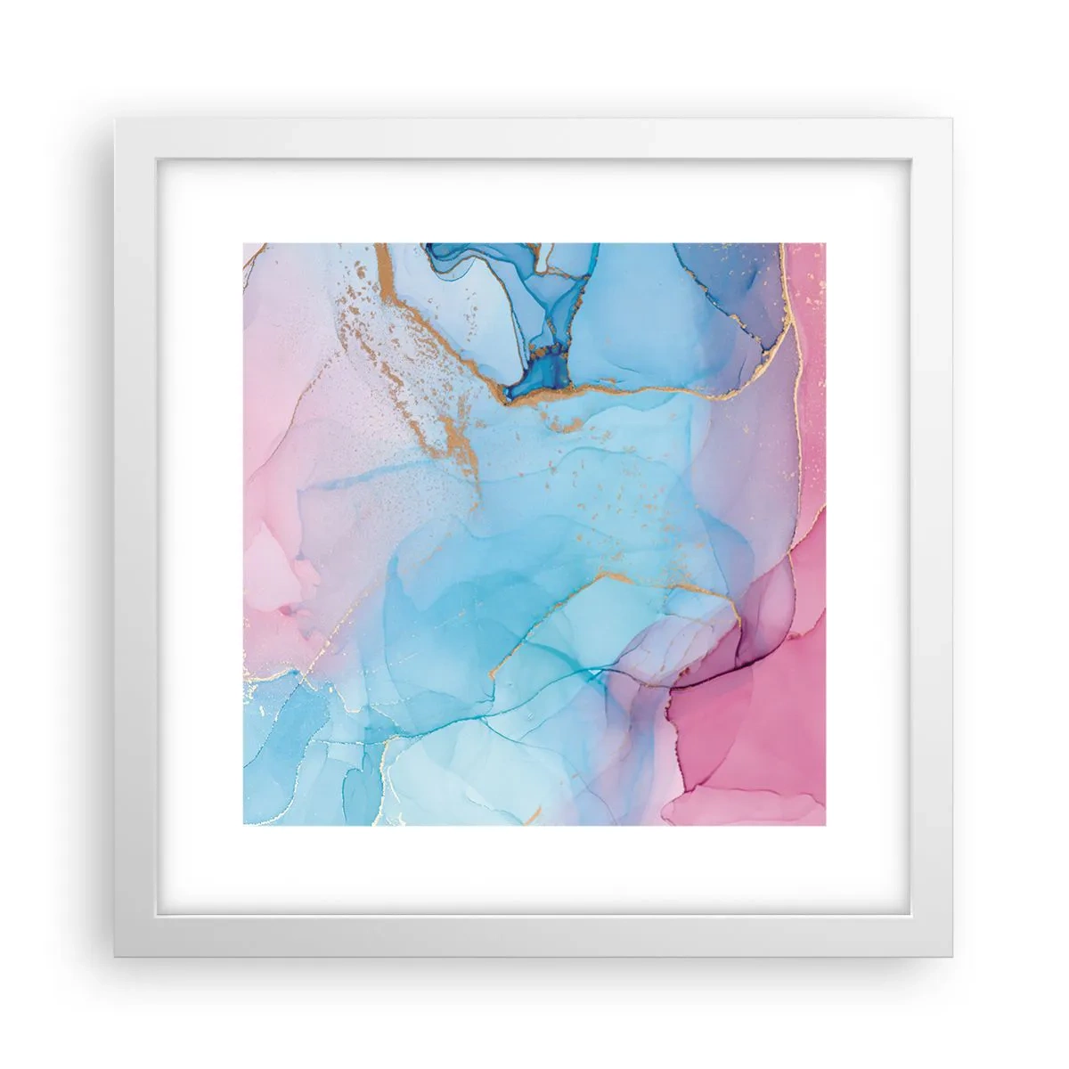 Poster in een witte lijst - Ontmoeting en interpenetratie - 30x30 cm