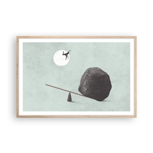 Een poster in een licht eiken lijst - Vervulde dromen - 91x61 cm