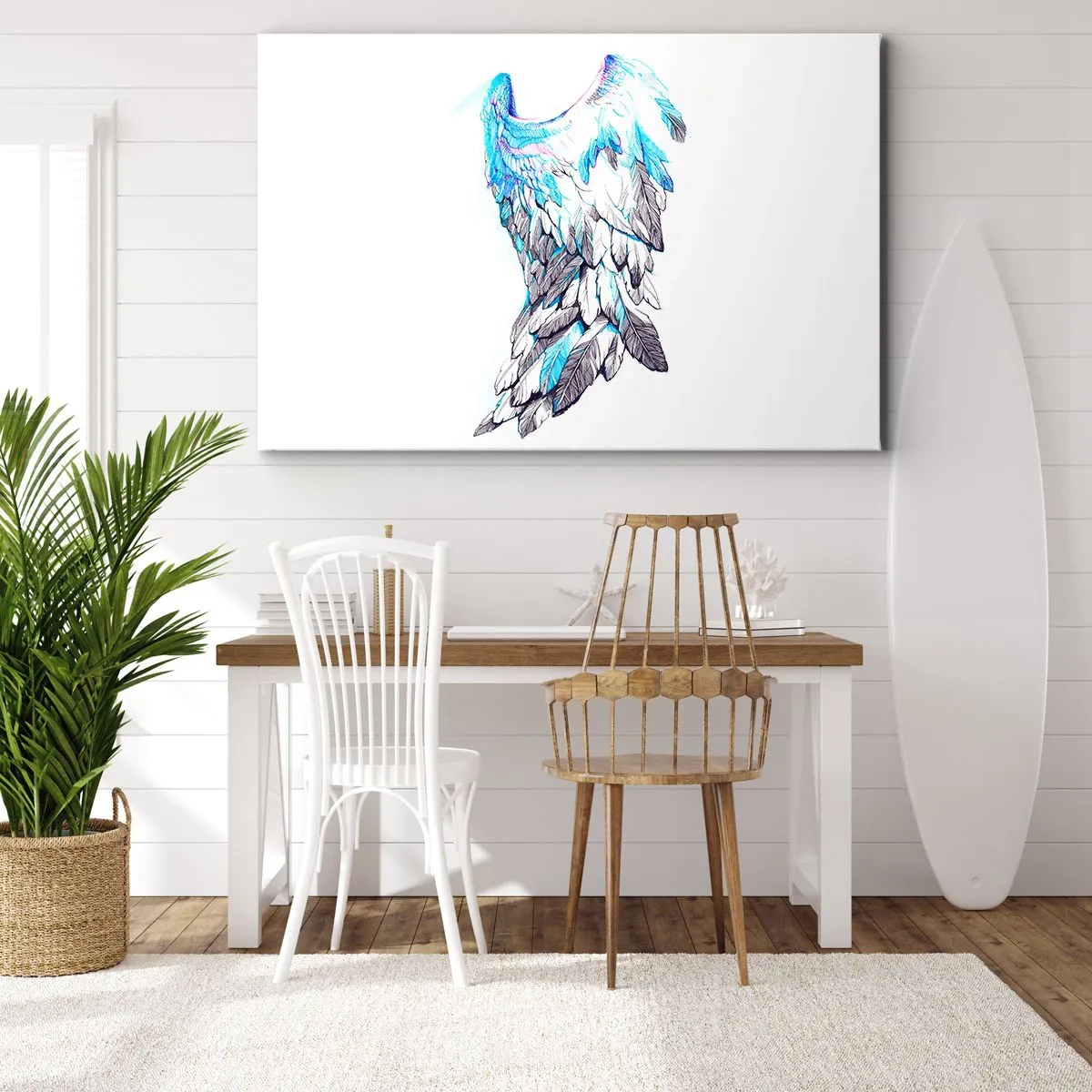 Schilderen op canvas - Ik heb vleugels nodig - 120x80 cm