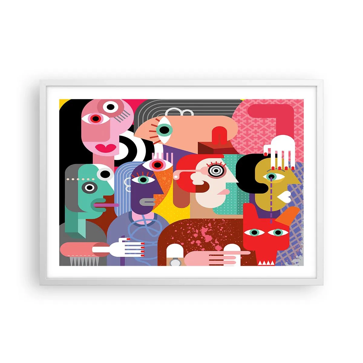 Poster in een witte lijst - Wij zijn van de heer Picasso - 70x50 cm