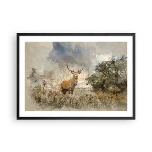 Poster in een zwarte lijst - Waardigheid - kracht - waardigheid - 70x50 cm