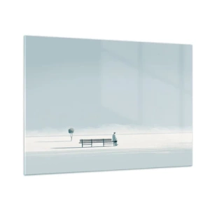 Schilderen op glas - Ja, ik wacht. - 100x70 cm