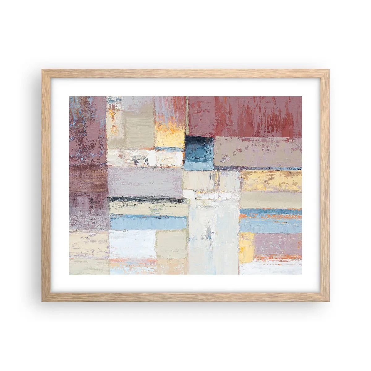 Een poster in een licht eiken lijst - De rust van geometrie - 50x40 cm