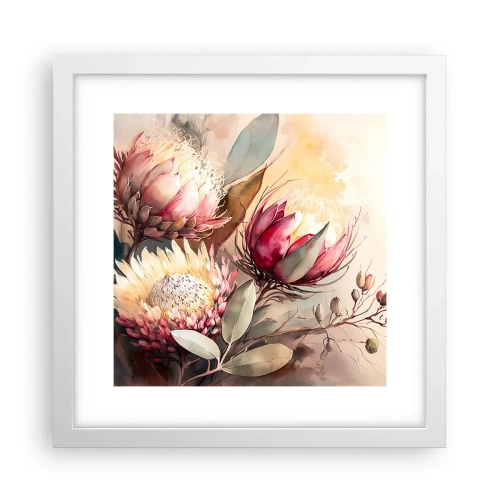 Poster in een witte lijst - In profiel en en face - 30x30 cm