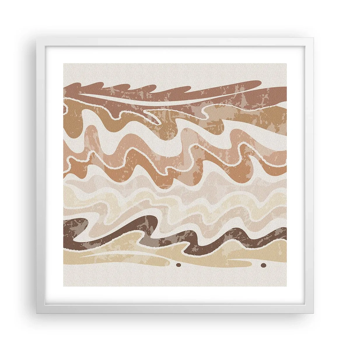 Poster in een witte lijst - Goede energie – goede emoties - 50x50 cm
