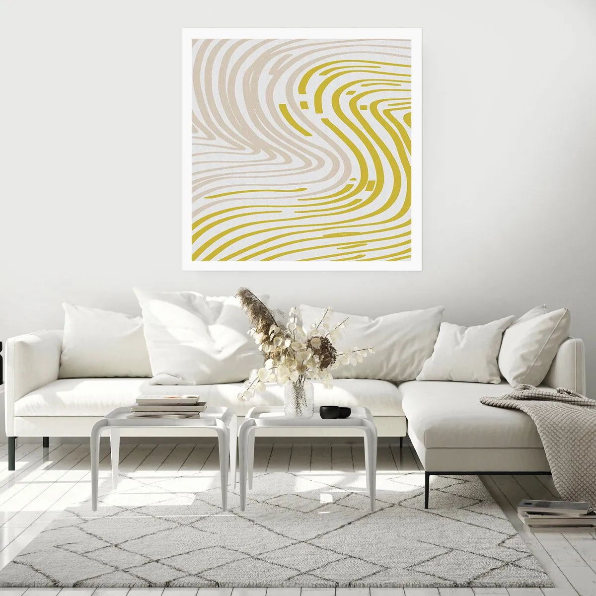 Poster - Een compositie met een zachte buiging - 30x30 cm