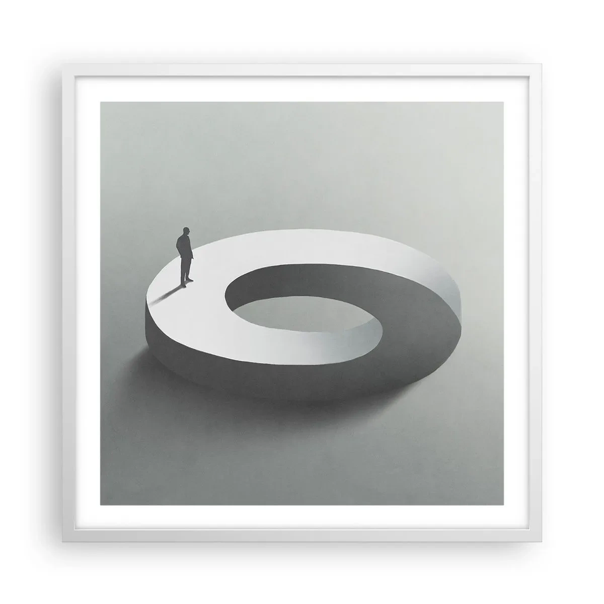 Poster in een witte lijst - En wees hier slim - 60x60 cm