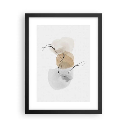 Poster in een zwarte lijst - Lucht kralen - 30x40 cm