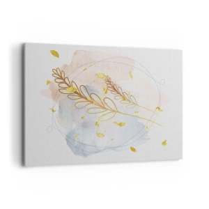 Schilderen op canvas - Gouden explosie - 120x80 cm