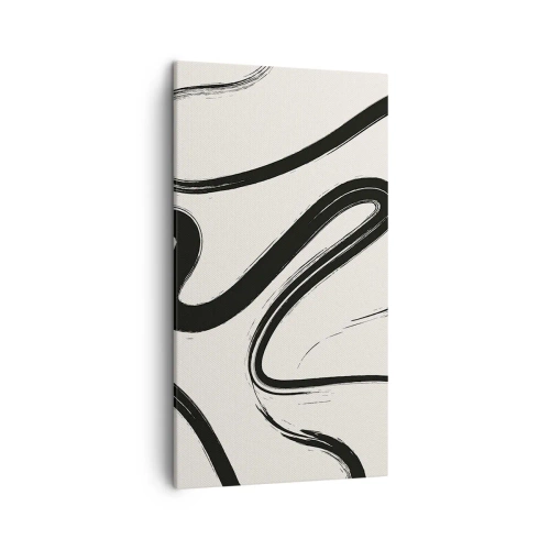 Schilderen op canvas - Zwart-wit eigenzinnigheid - 45x80 cm