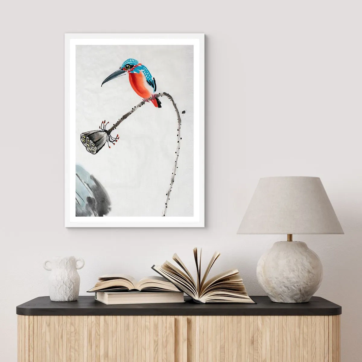 Poster in een witte lijst - Het leven van de weide - 40x50 cm