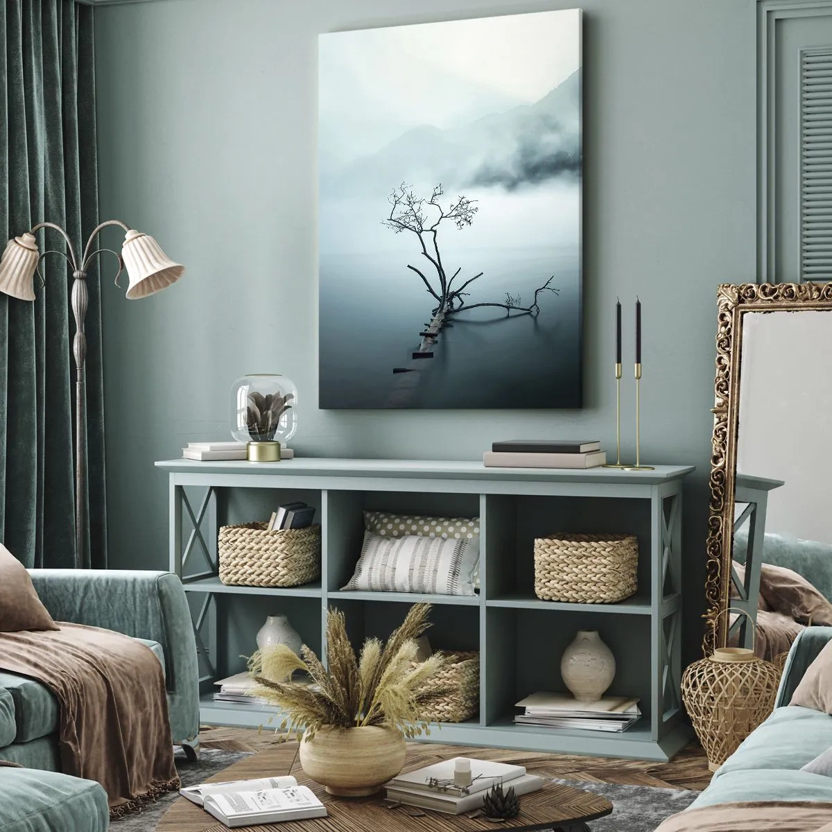 Schilderen op canvas - Van water en mist - 50x70 cm