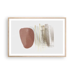 Een poster in een licht eiken lijst - Abstracte zuilengalerij - 91x61 cm