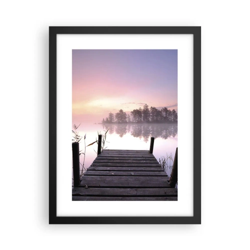 Poster in een zwarte lijst - Van de lila mist... - 30x40 cm