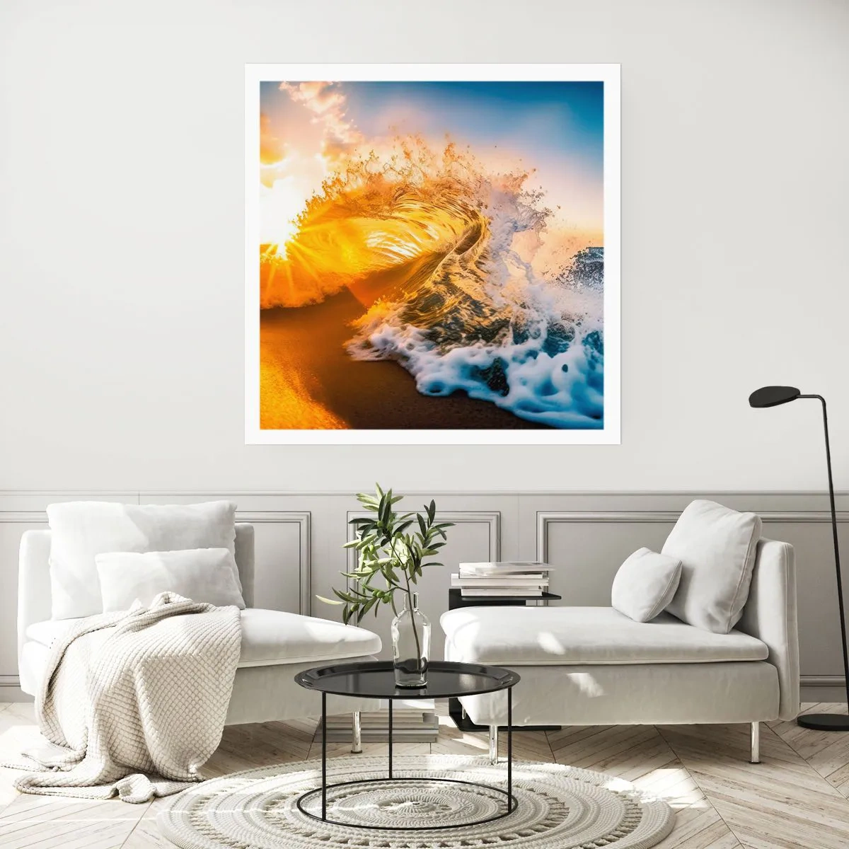 Poster - Plezier in het zand - 50x50 cm