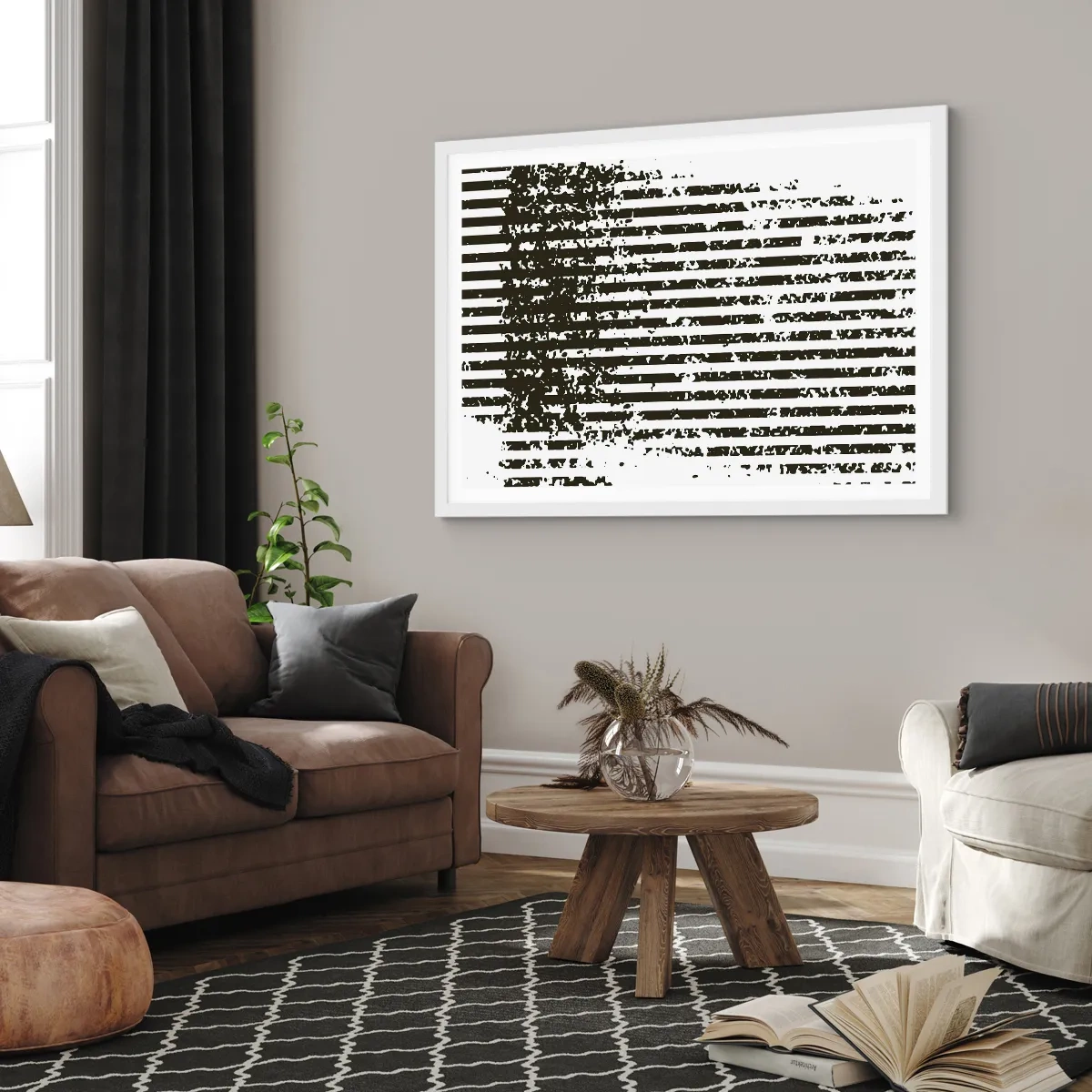 Poster in een witte lijst - Ritme en ruis - 40x30 cm