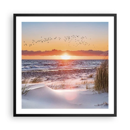 Poster in een zwarte lijst - Horizontaal landschap - 60x60 cm