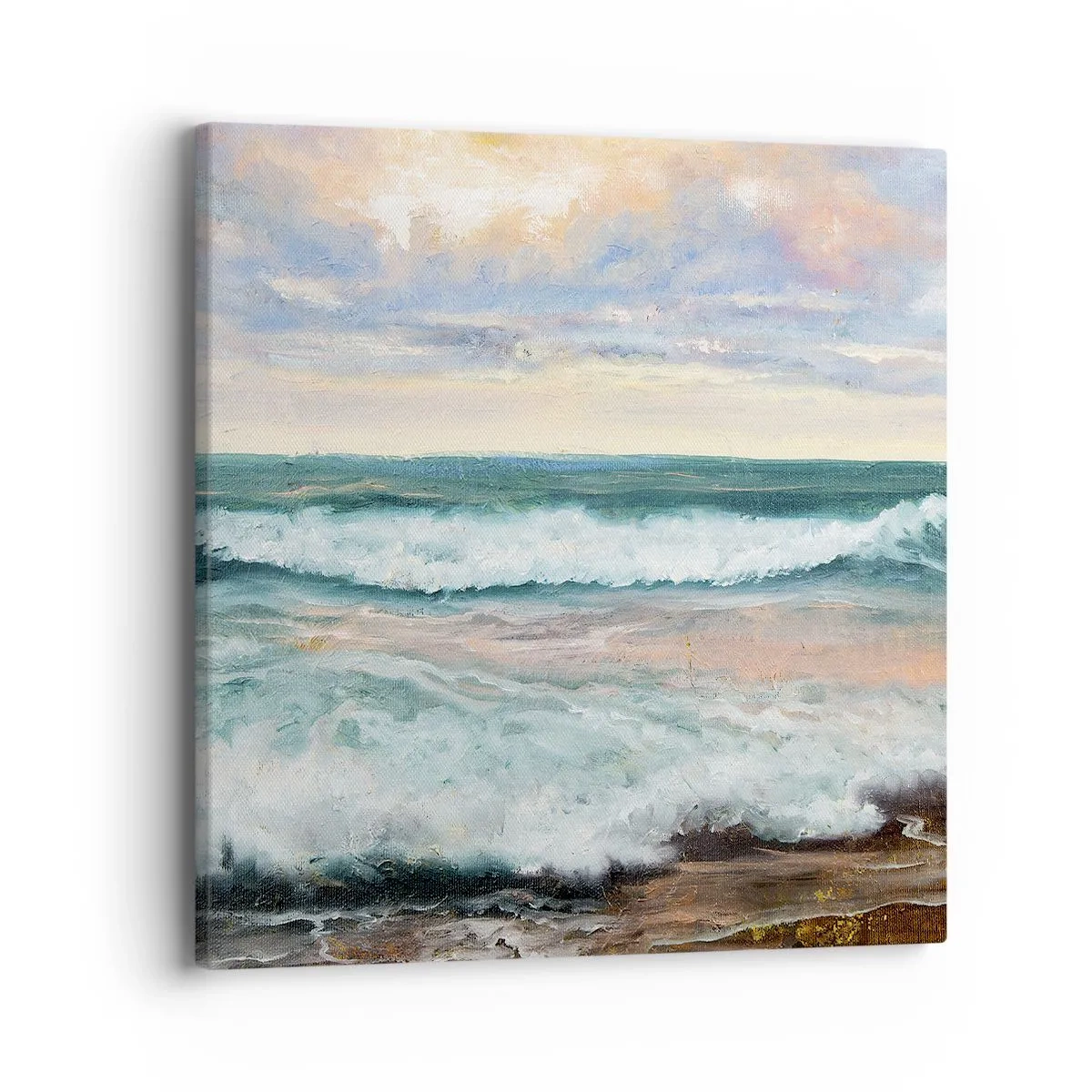 Schilderen op canvas - Hier maak je je ziel glad - 40x40 cm