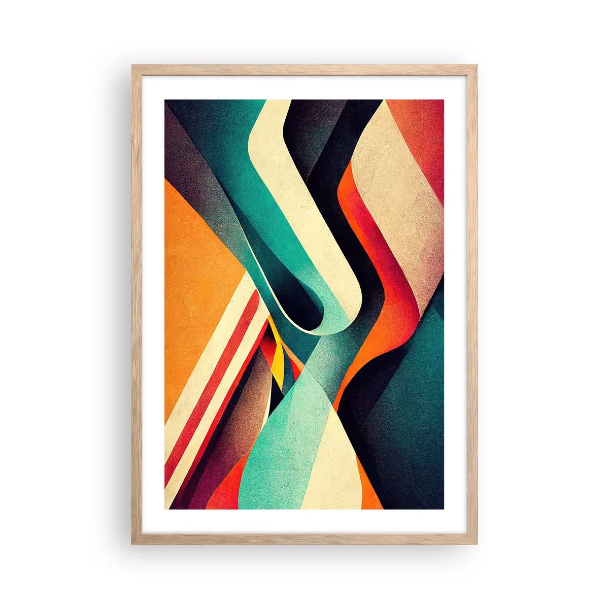 Een poster in een licht eiken lijst - Intensieve compositie - 50x70 cm