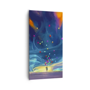 Schilderen op canvas - Naar de blauwe wind - 65x120 cm