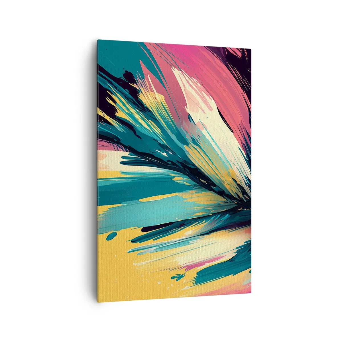 Schilderen op canvas - Compositie – een explosie van vreugde - 80x120 cm