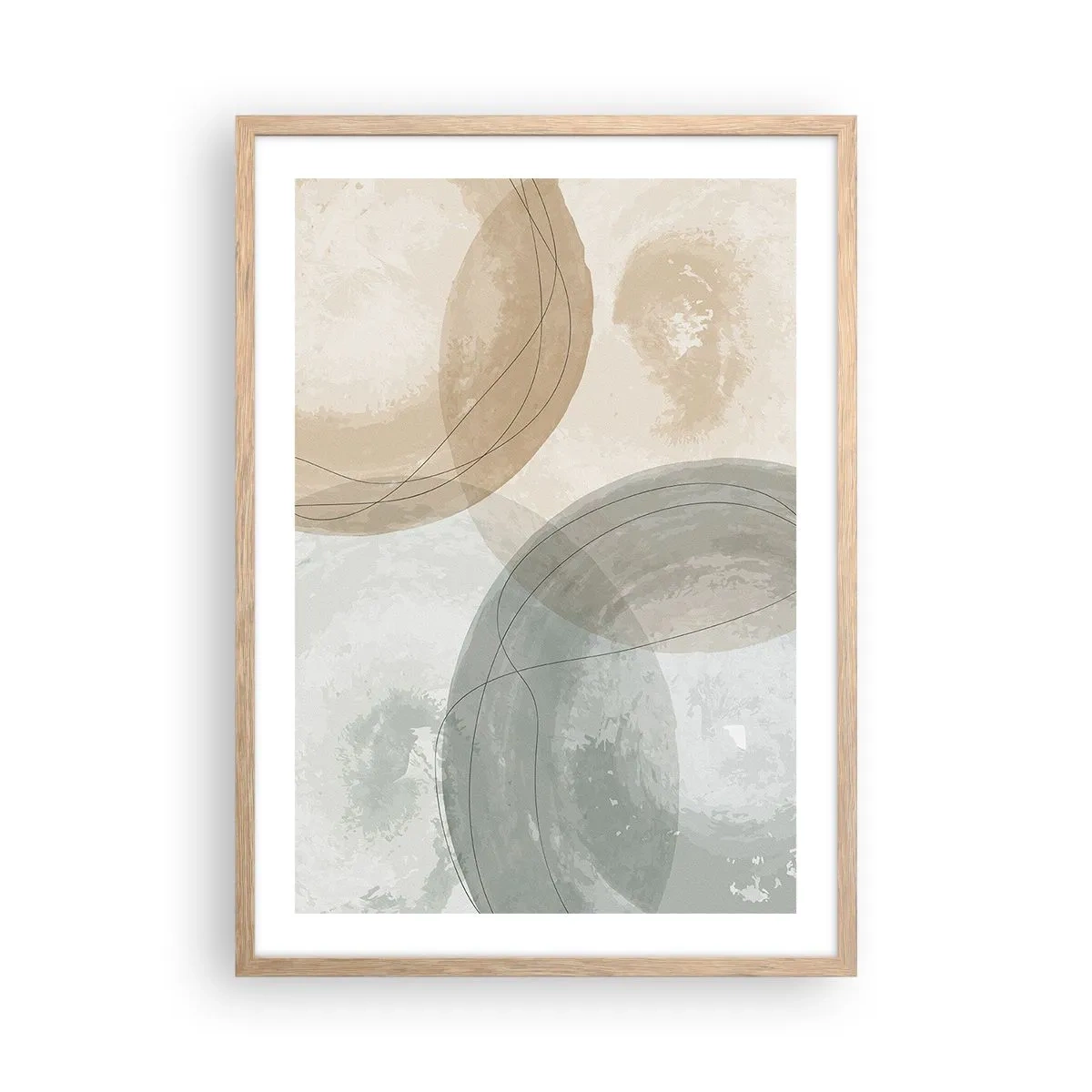 Een poster in een licht eiken lijst - Indringende werelden - 50x70 cm