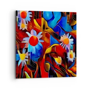 Schilderen op canvas - De kleuren van het leven - 70x70 cm