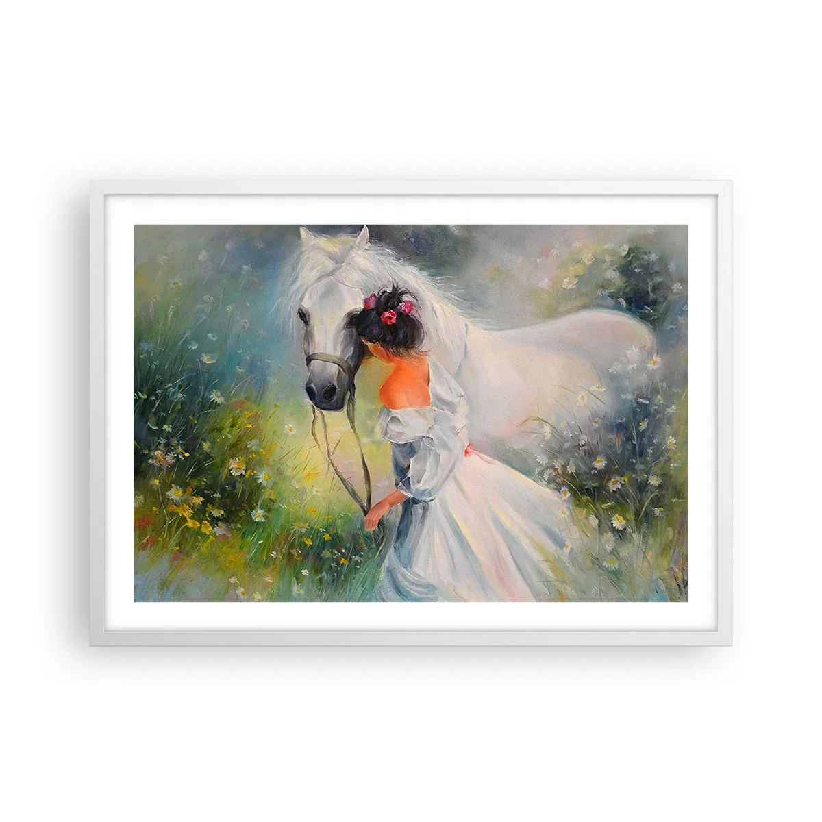 Poster in een witte lijst - Als uit een mooie droom - 70x50 cm