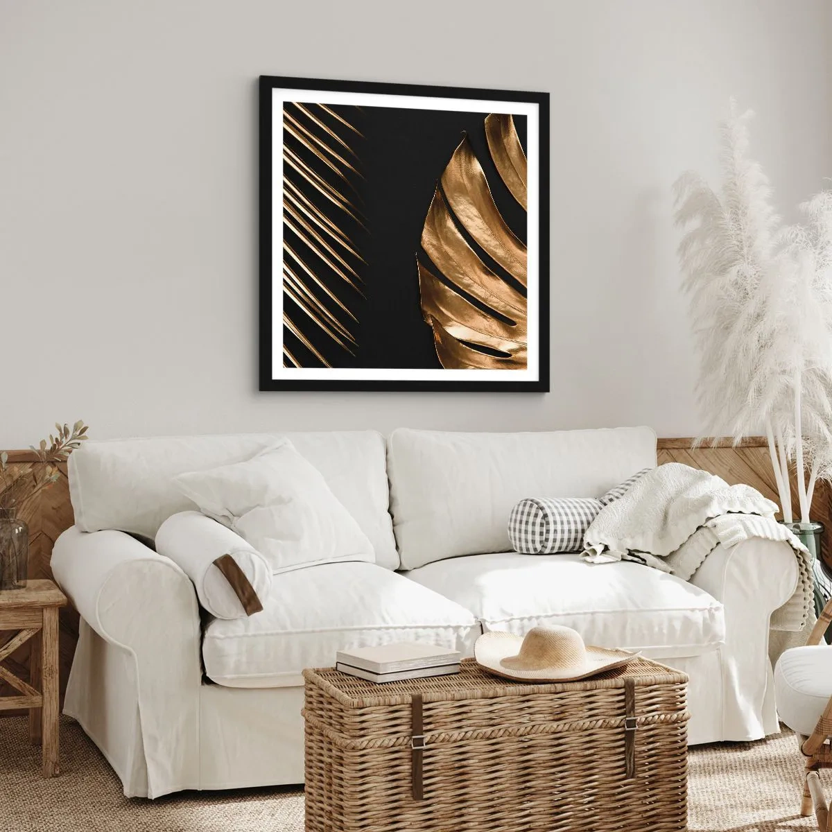 Poster in een zwarte lijst - Anders en net zo duur - 40x40 cm