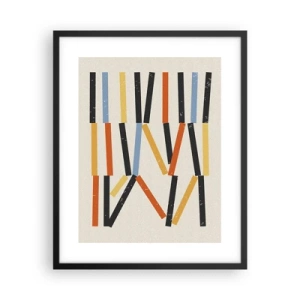 Poster in een zwarte lijst - Compositie op goed niveau - 40x50 cm