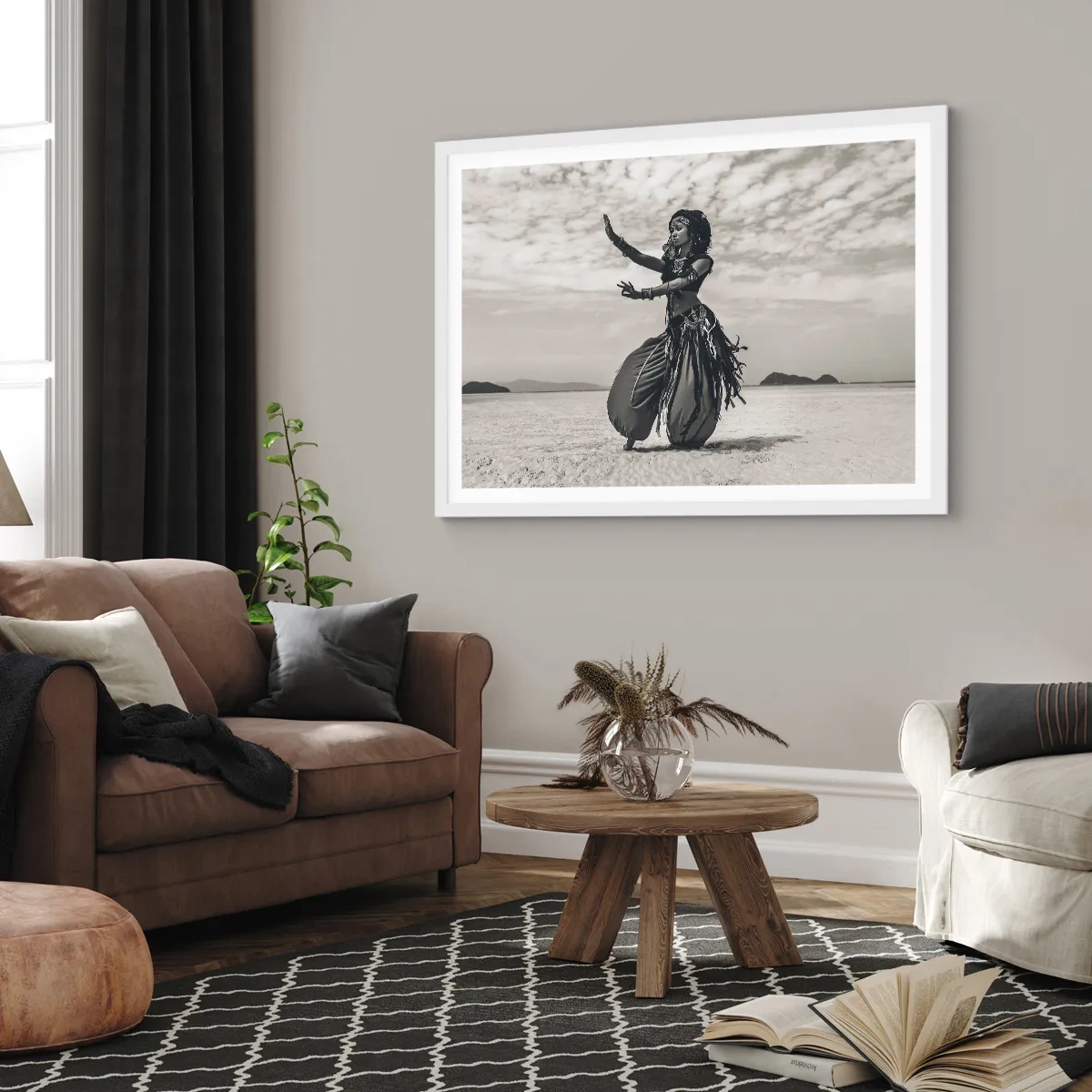 Poster in een witte lijst - De dans van de zuidelijke eilanden - 100x70 cm