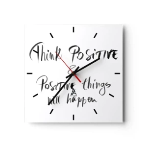 Wandklok - Klok - Hoe leef je het leven? - 30x30 cm