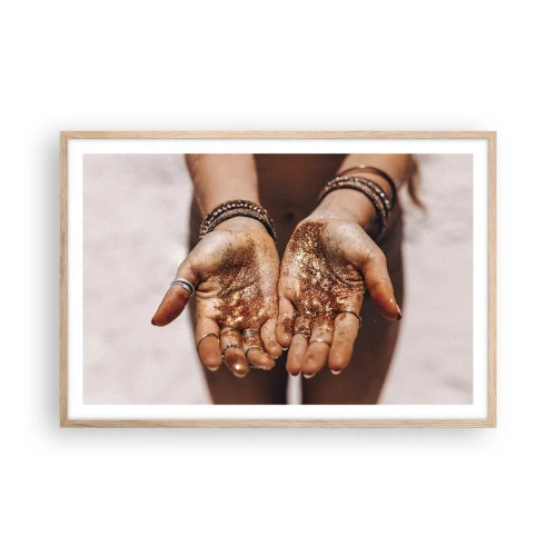 Een poster in een licht eiken lijst - Een cadeau voor jou - 91x61 cm