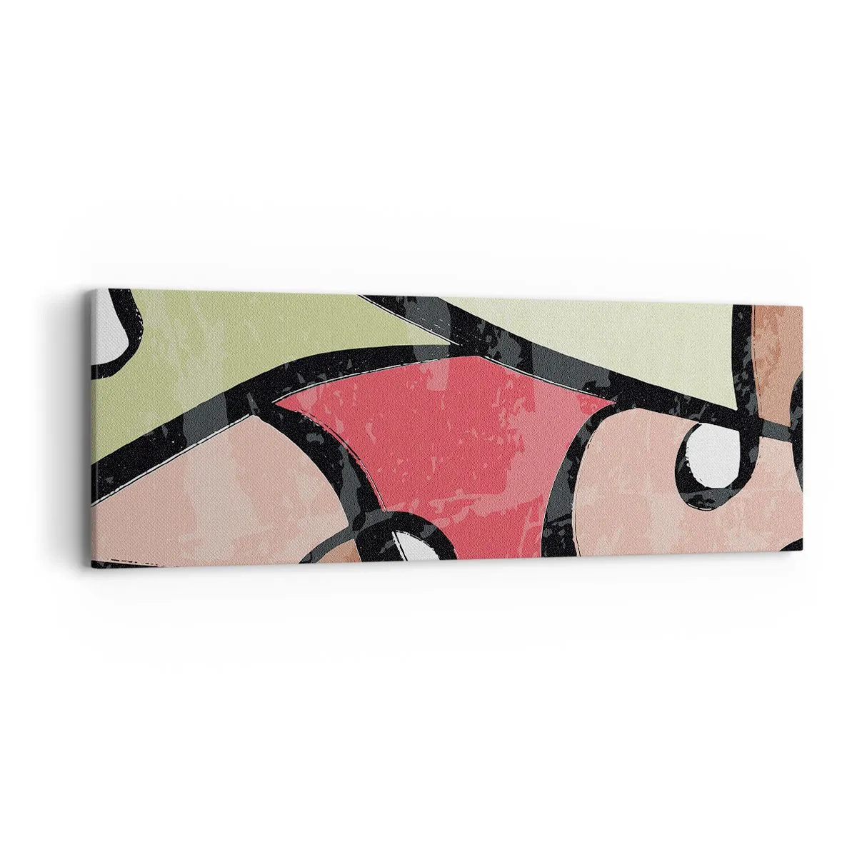 Schilderen op canvas - Pirouettes tussen kleuren - 90x30 cm