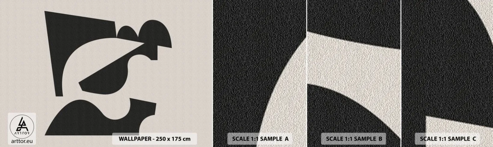 Fotobehang Monster Zelfklevend Deluxe Sticker - Voor zelfassemblage - Abstractie, Boho, Minimalisme - 100x30 cm