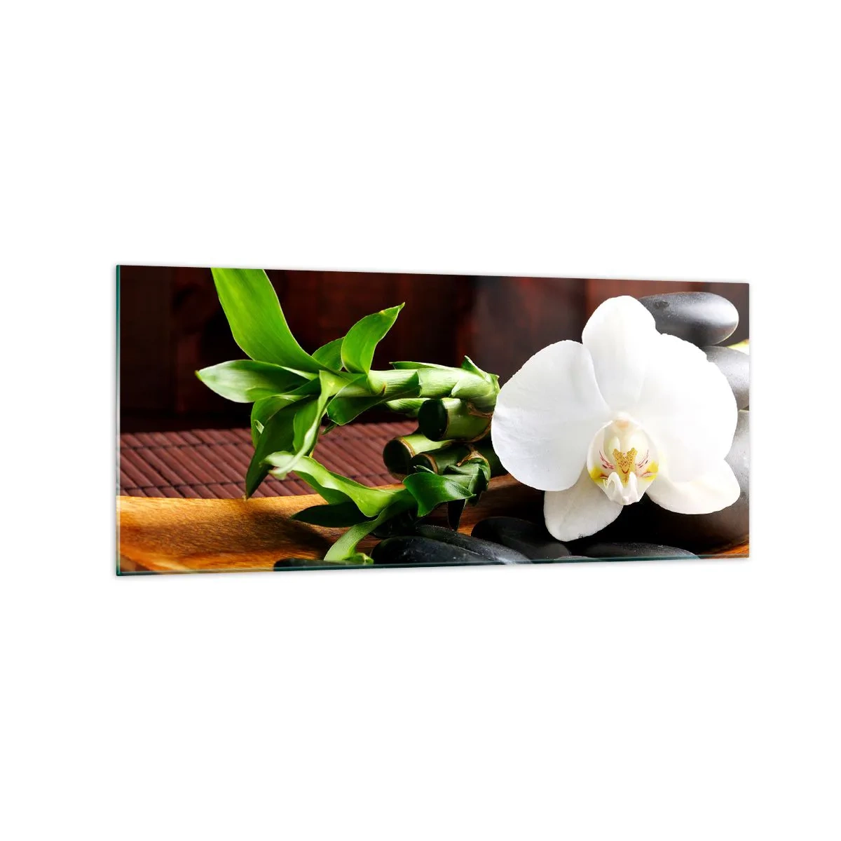 Schilderen op glas - Geef je over aan de aanraking van de natuur - 120x50 cm