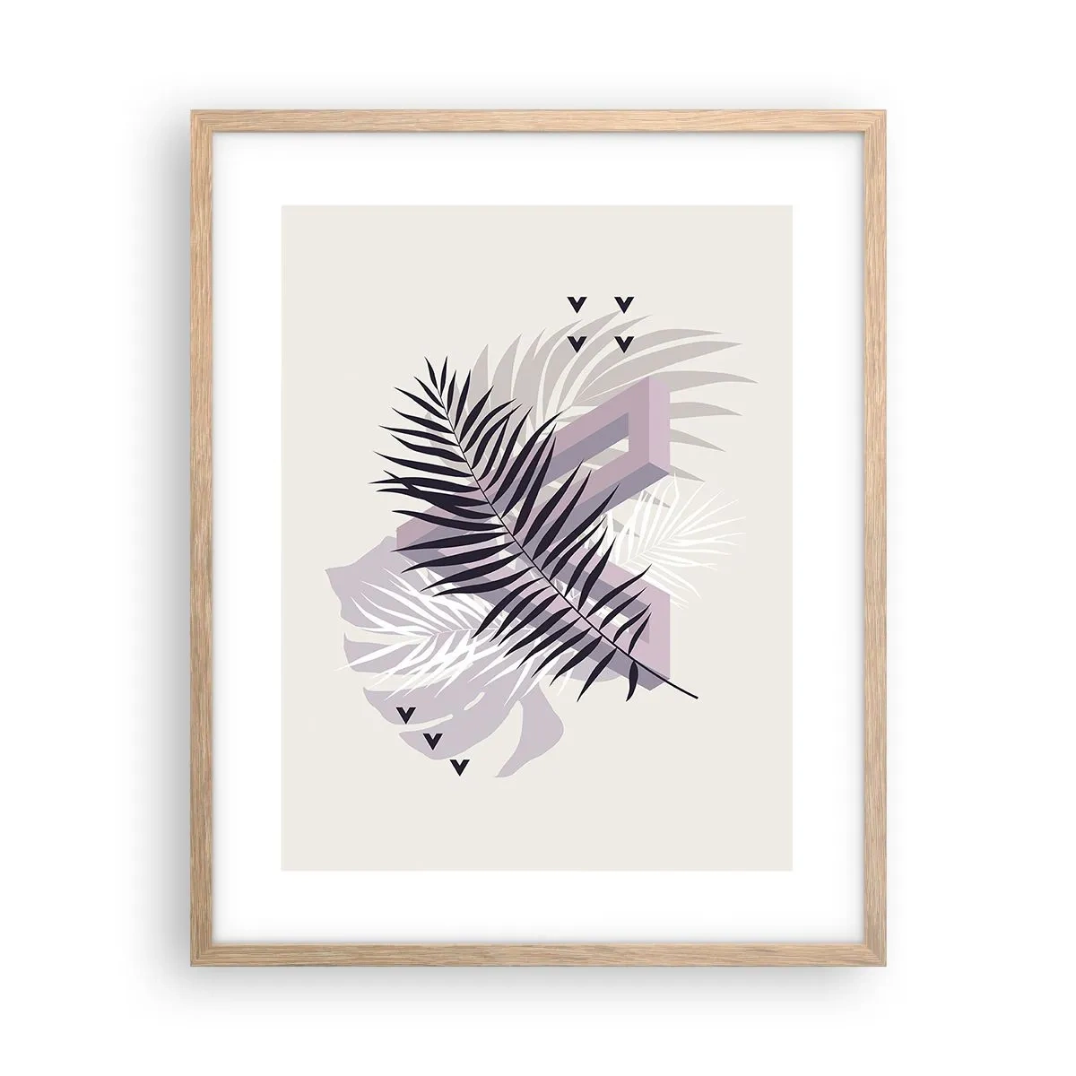 Een poster in een licht eiken lijst - De schaduw van de schaduw - 40x50 cm