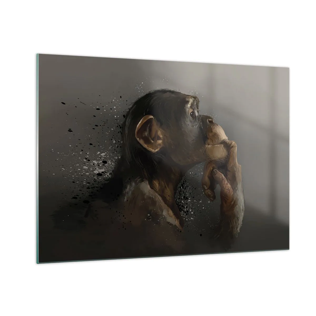 Schilderen op glas - Zeker een denker - 100x70 cm