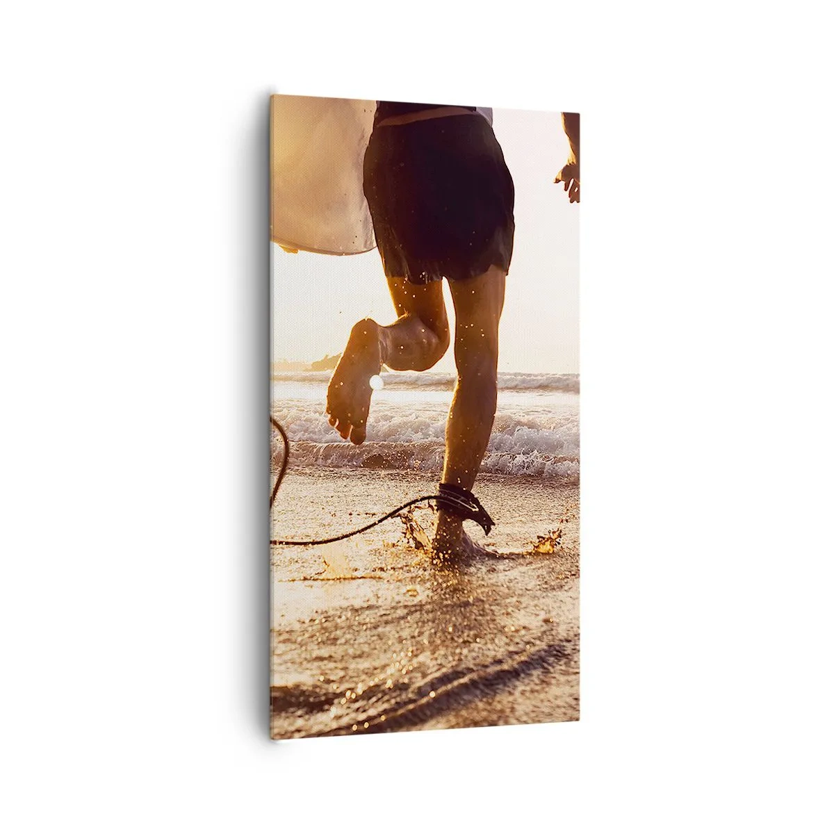Schilderen op canvas - Om de golf te ontmoeten - 65x120 cm