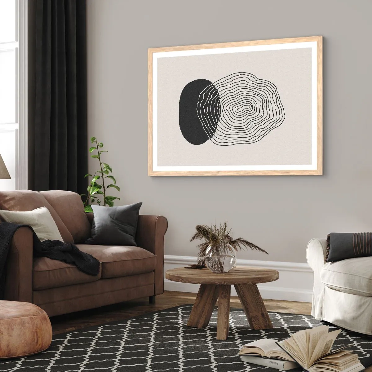 Een poster in een licht eiken lijst - Duur en spiertrekkingen - 100x70 cm