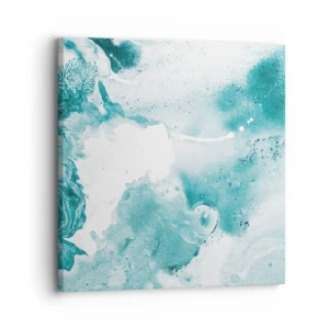 Schilderen op canvas - Moerast van blauw - 30x30 cm