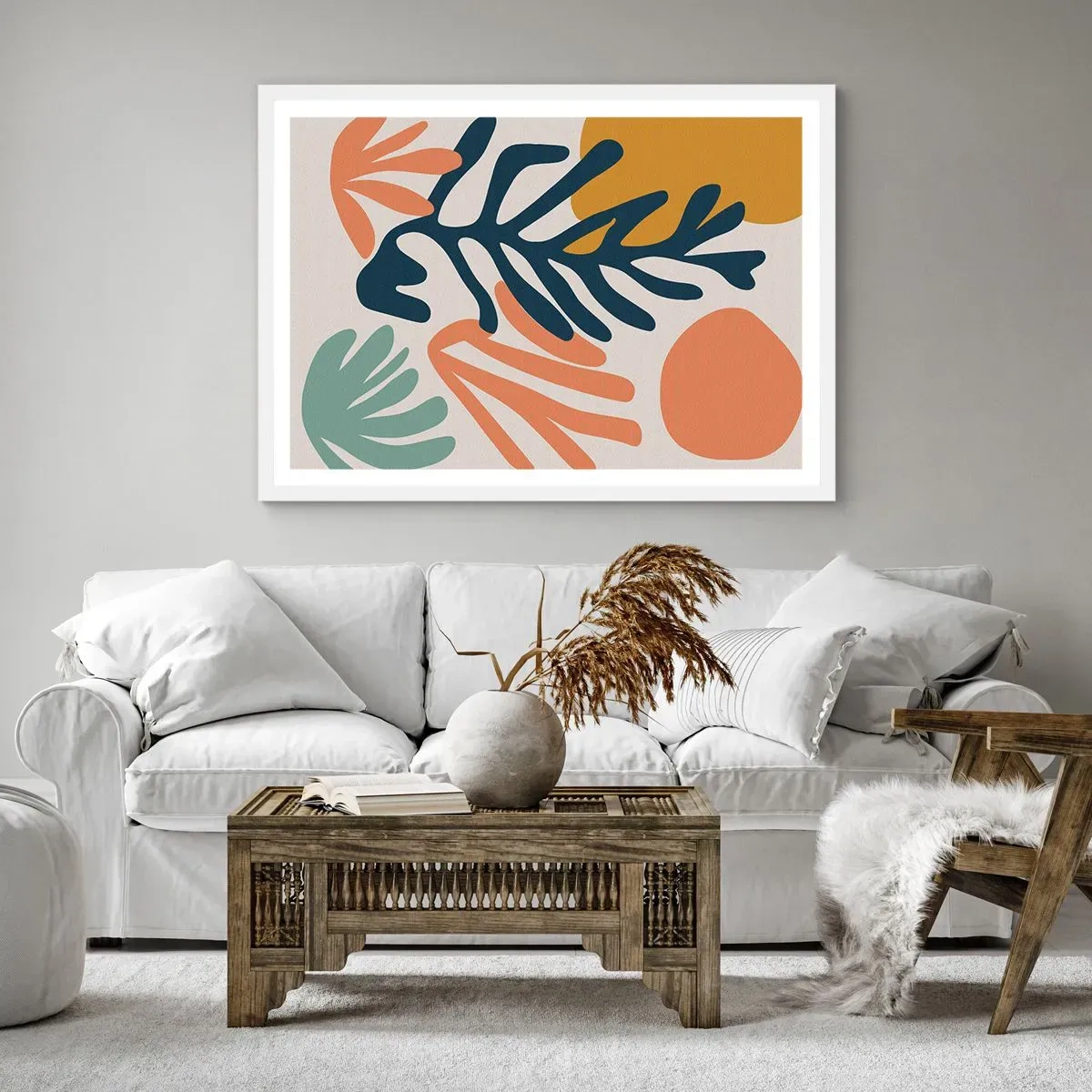 Poster in een witte lijst - Koraalzeeën - 100x70 cm