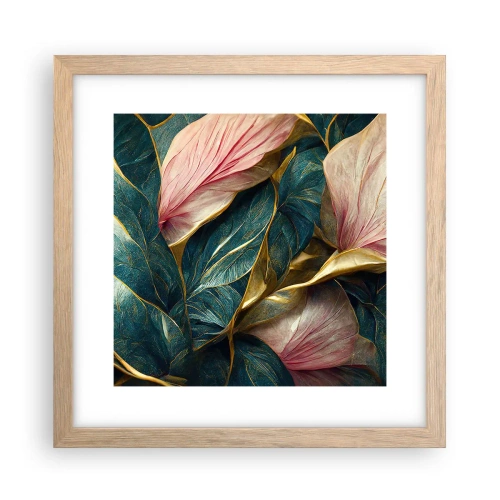Een poster in een licht eiken lijst - Natuurlijke elegantie en stijl - 30x30 cm