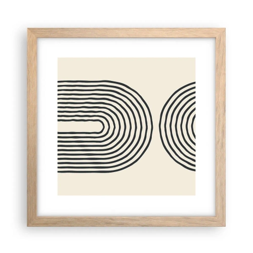 Een poster in een licht eiken lijst - In een ogenblik ... - 30x30 cm