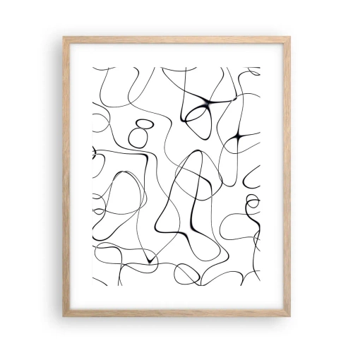 Een poster in een licht eiken lijst - Levenspaden, wisselvalligheden - 40x50 cm